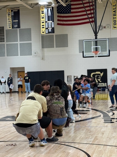Pep rally tug of war