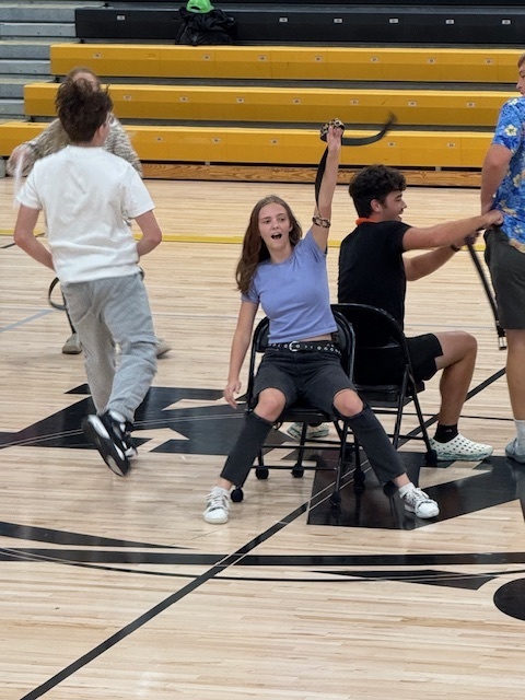 Pep rally musical chairs