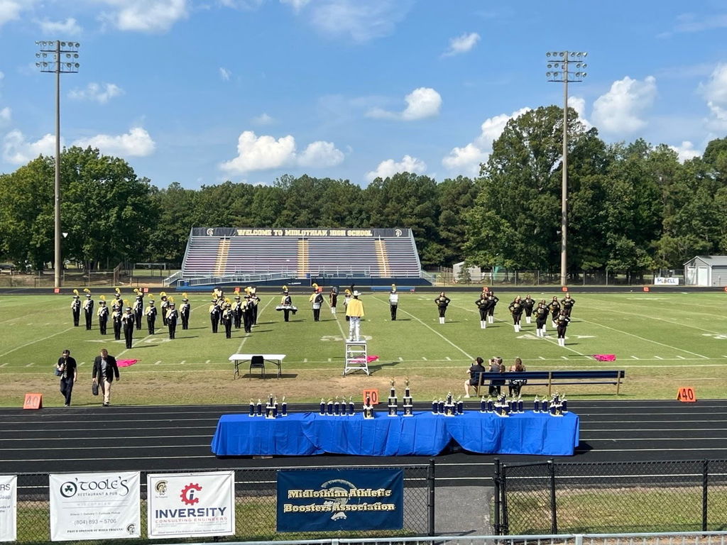 KWHS marching band on the field