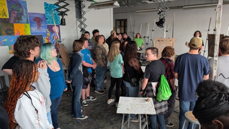 Students in the painting studio