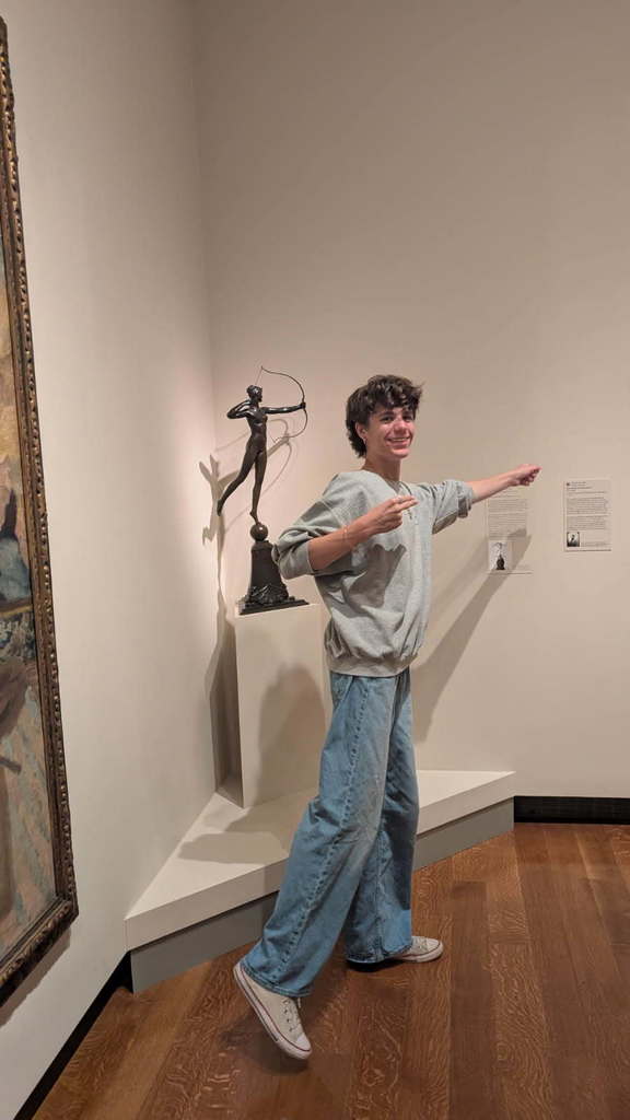 Student enjoying time in the Art Museum