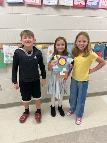 Students collaborating on a class project