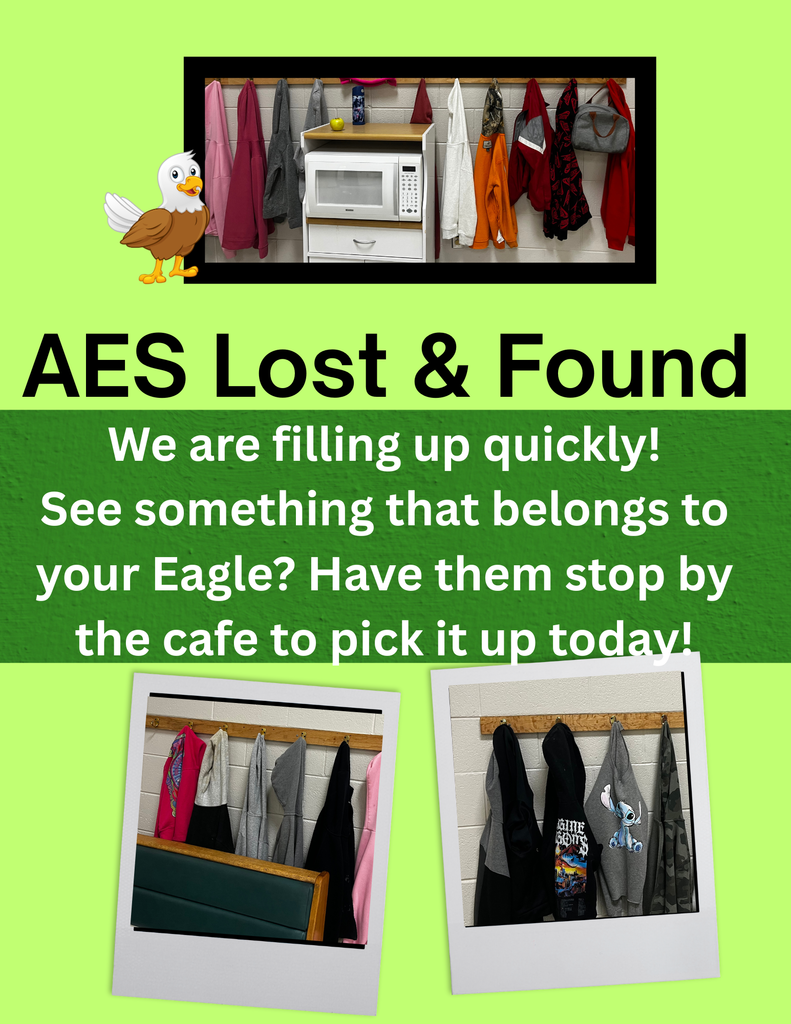 Lost and Found flyer with pictures of jackets..