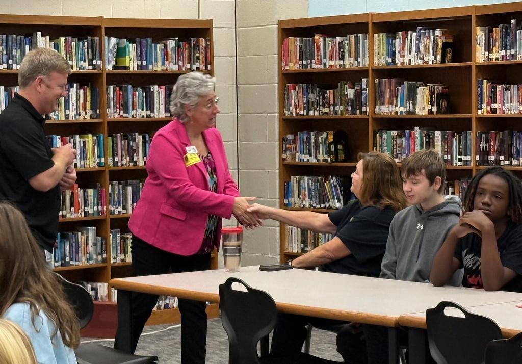 Ms. Rooke from The Arc of Hanover meeting with staff from KWHS