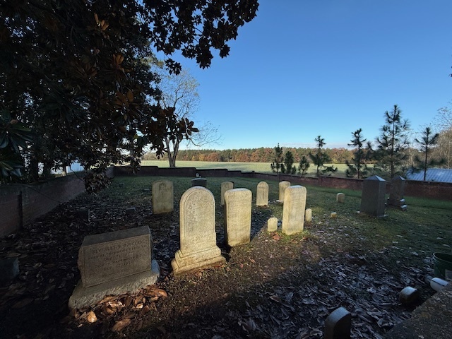 Clean headstones after all of the work of the NHS students.