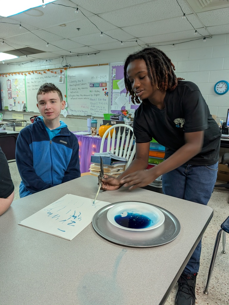 writing with blueberry ink