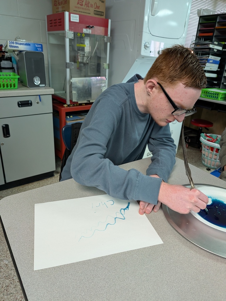 writing with blueberry ink