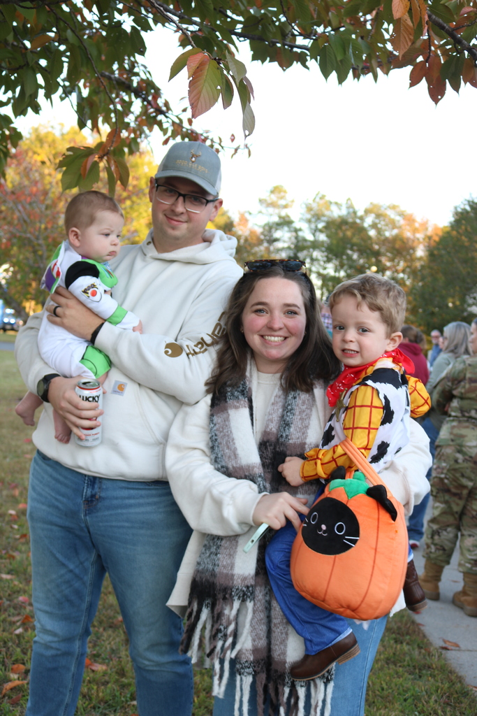 Family dressed up for Trunk or Treat