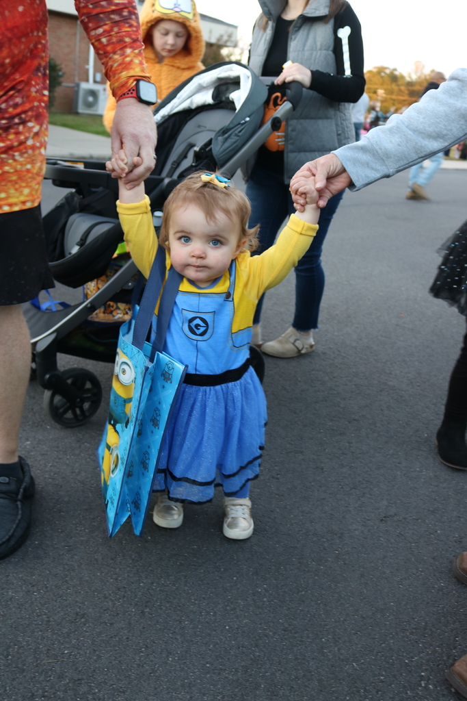 Baby dressed up for Trunk or Treat