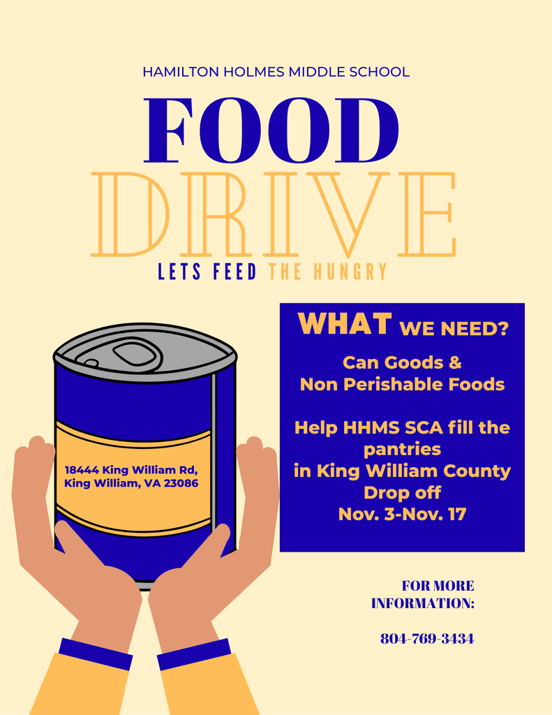 HHMS Food Drive 11/3-11/17
