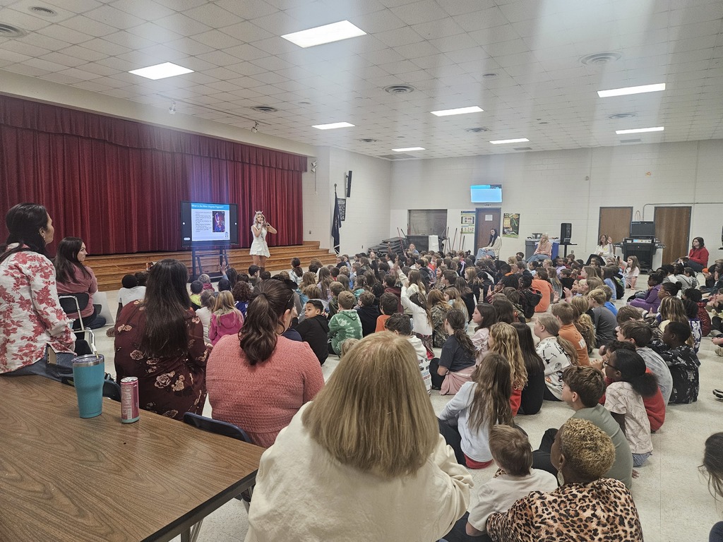 Miss Virginia speaking to the AES students.