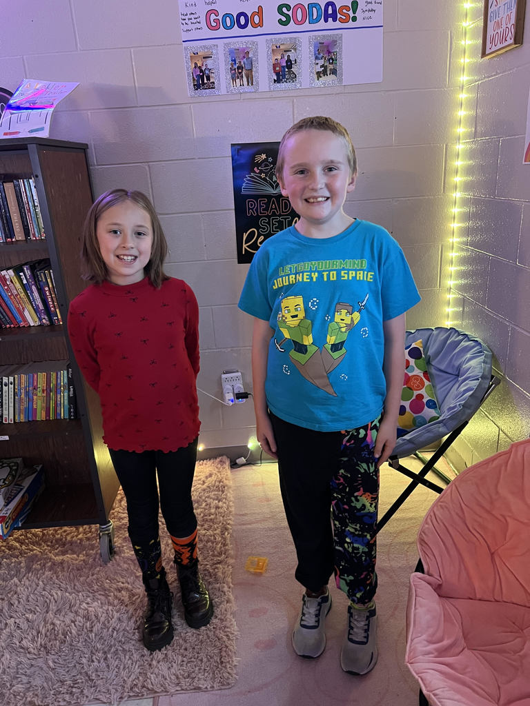 Students dressed up in mix matched clothes for red ribbon week.