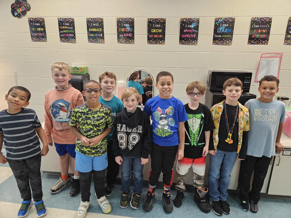 Ms. Ransone's class dress mis-matches for Red Ribbon Week