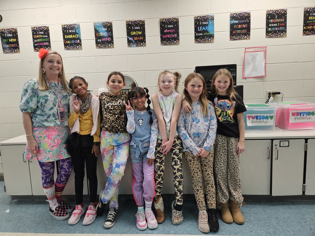 Ms. Ransone's class dress mis-matches for Red Ribbon Week