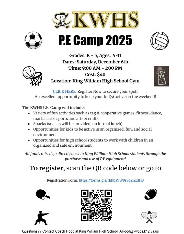 PE Camp information