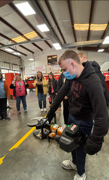 Students visiting the Walkerton Fire Department