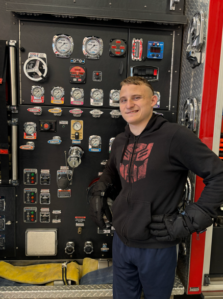 Students visiting the Walkerton Fire Department