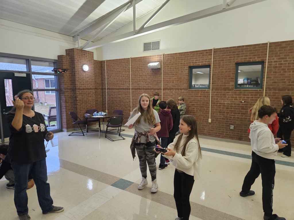 Students flying drones