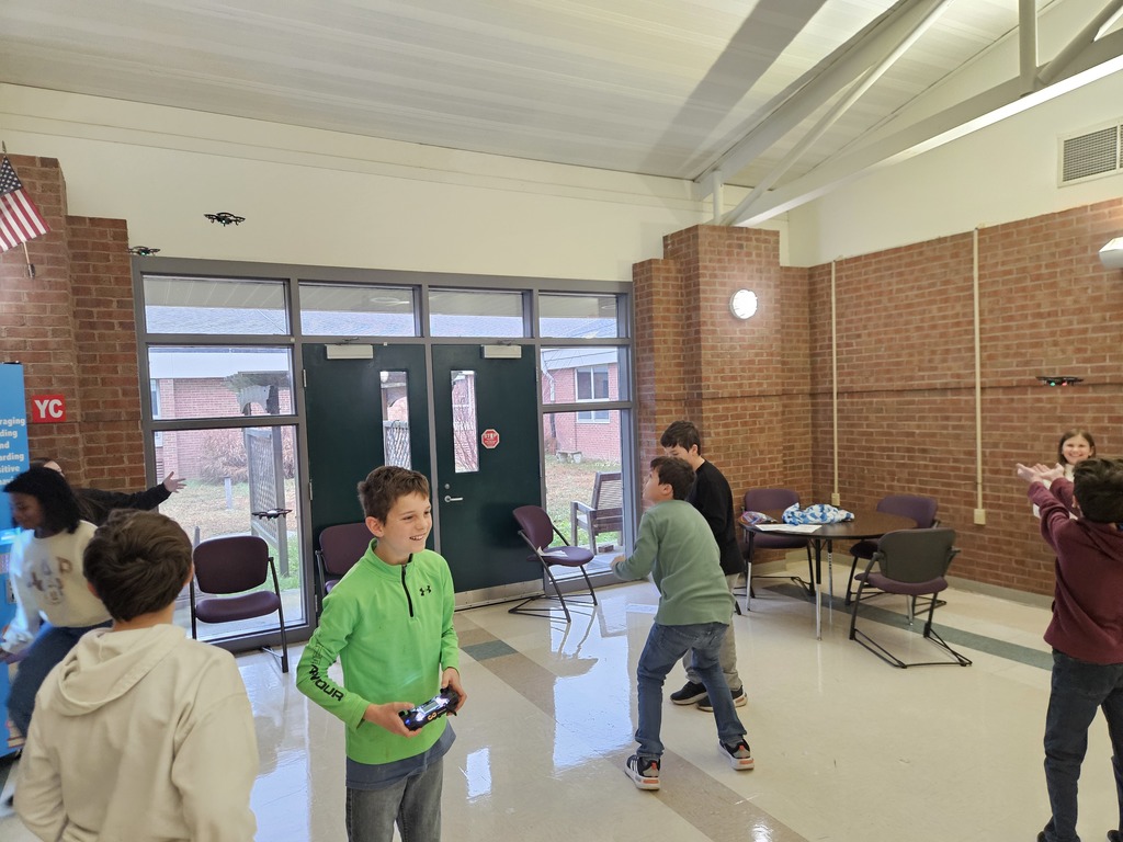 Students flying drones