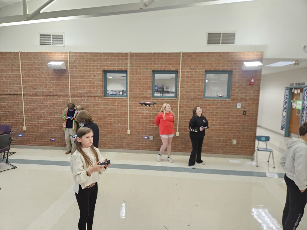 Students flying drones