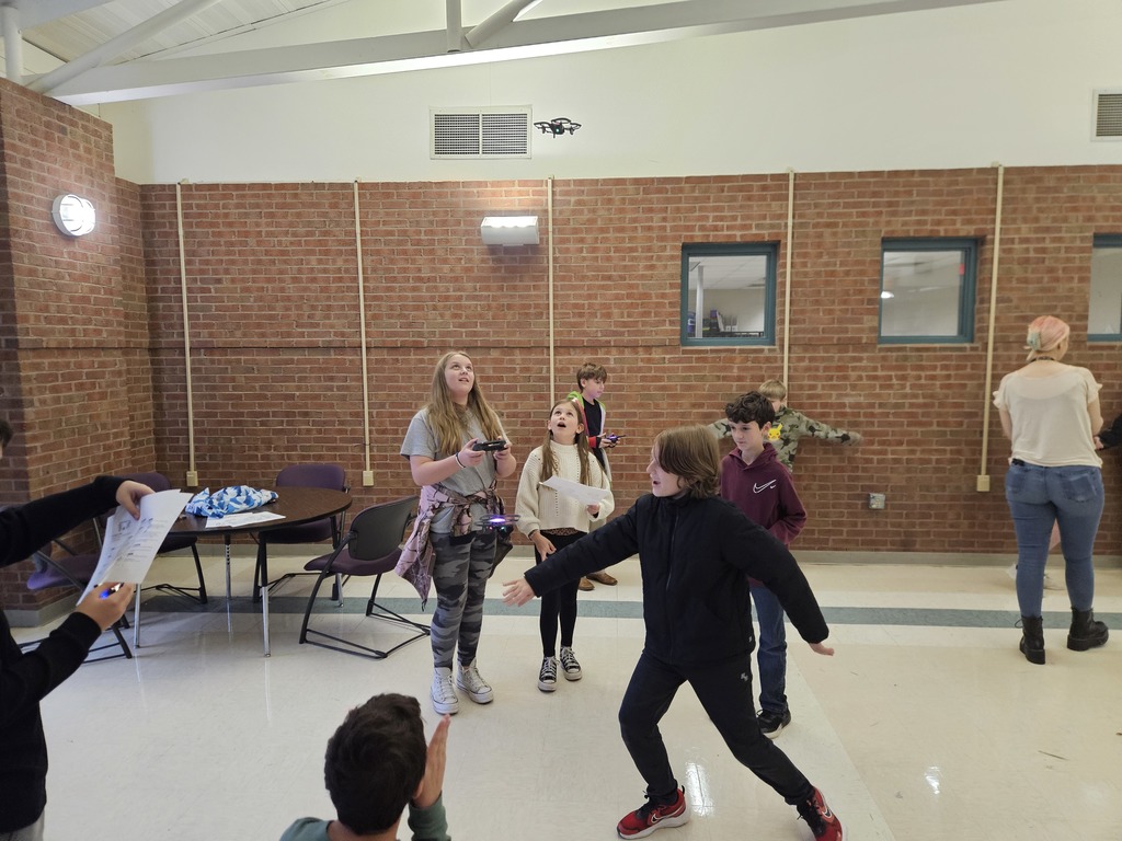 Students flying drones
