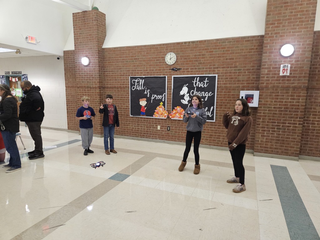 Students flying drones