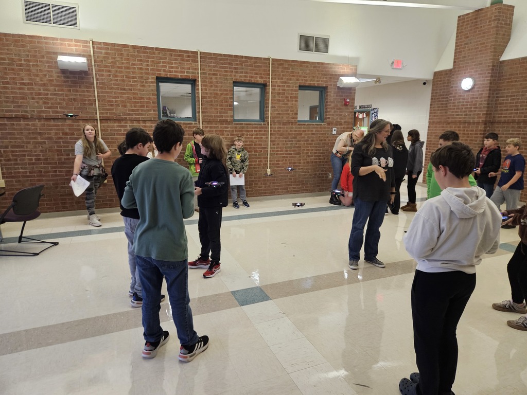 Students flying drones