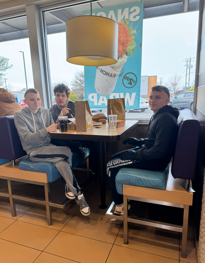 Students enjoying their meal at McDonalds