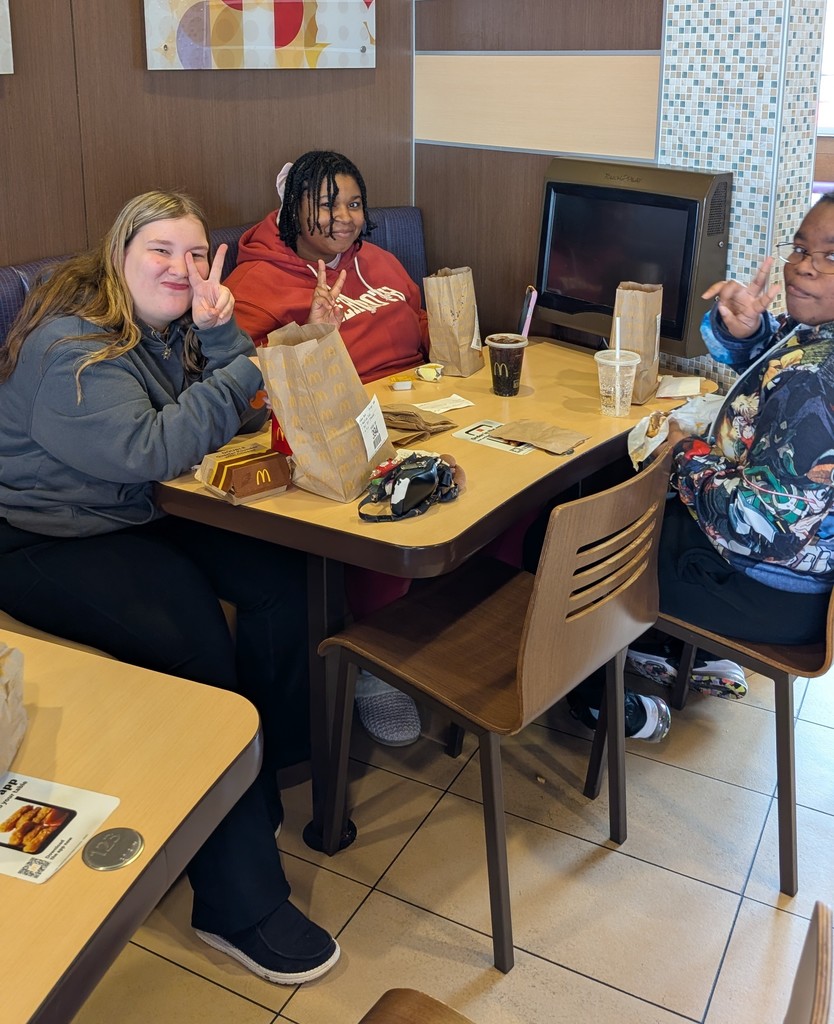 Students enjoying their meal at McDonalds