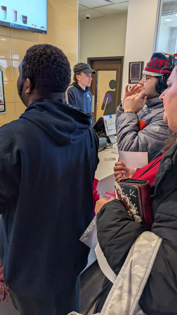 Students ordering their meal at McDonalds
