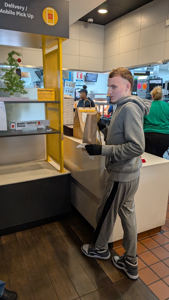Students enjoying their meal at McDonalds