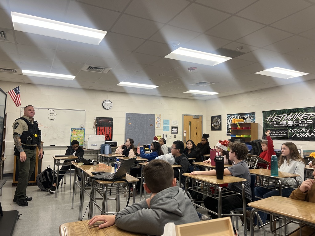 Deputy Gifford visits Mr. Broaddus's class