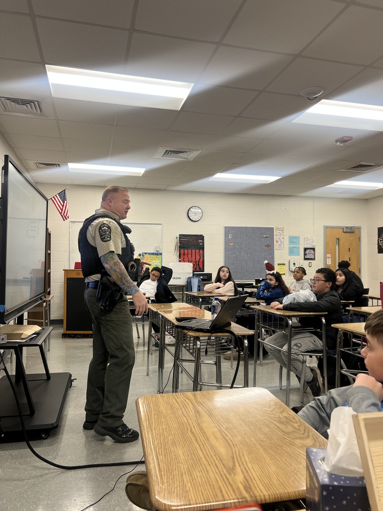 Deputy Gifford visits Mr. Broaddus's class