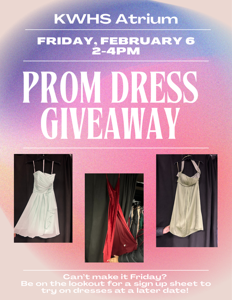 Prom dress give away flyer