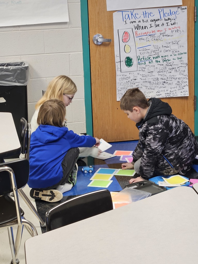 Students completing a coding activity.