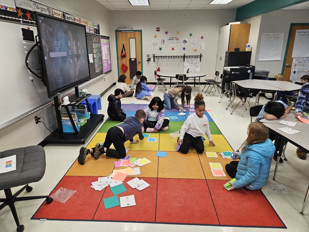 Students completing a coding activity.