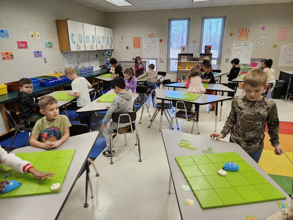 Students completing a coding activity.