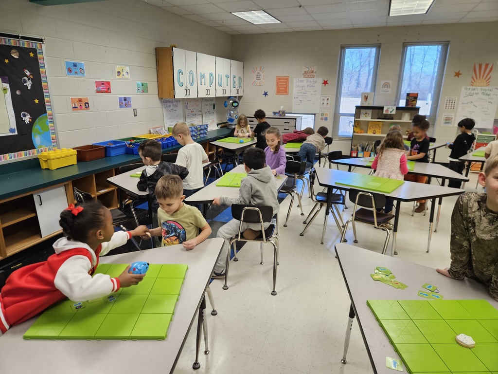 Students completing a coding activity.