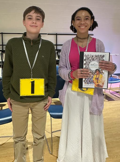 Spelling Bee Champion Zoey Freeman and Runner Up Samuel Lee 