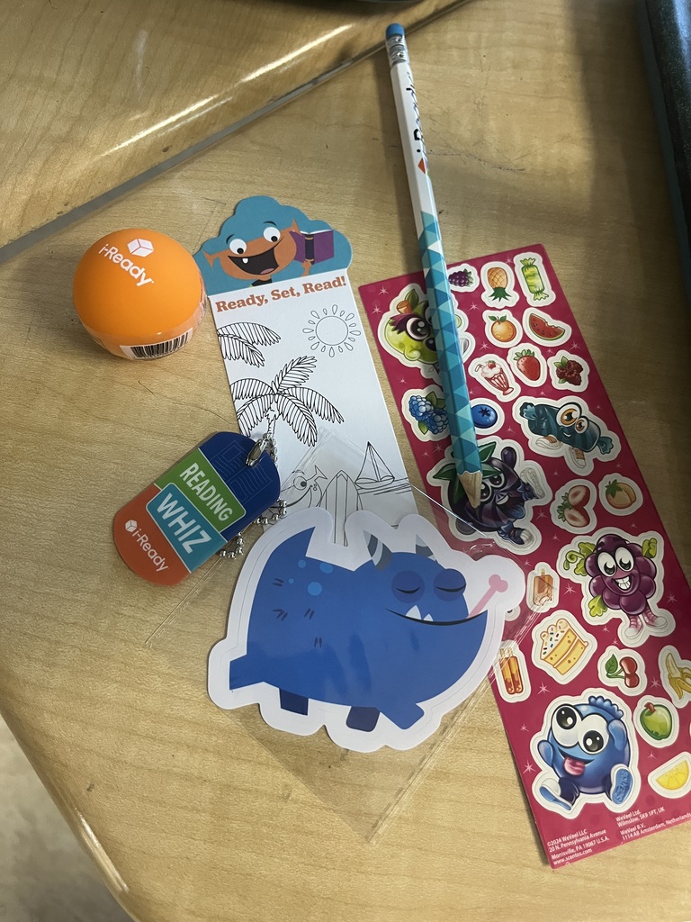 Students received awards for passing the most iReady lessons.