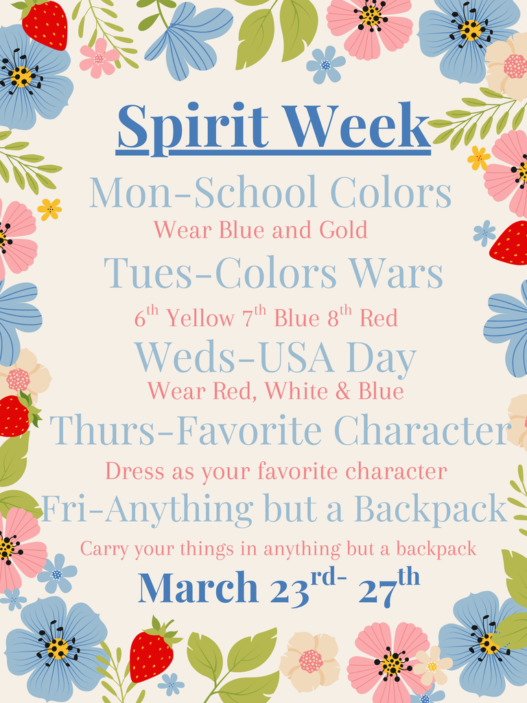 Spirit Week March 23-27