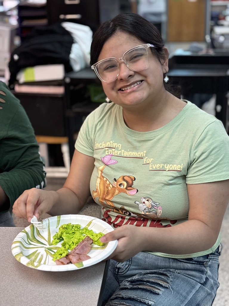 Students eating green eggs and ham
