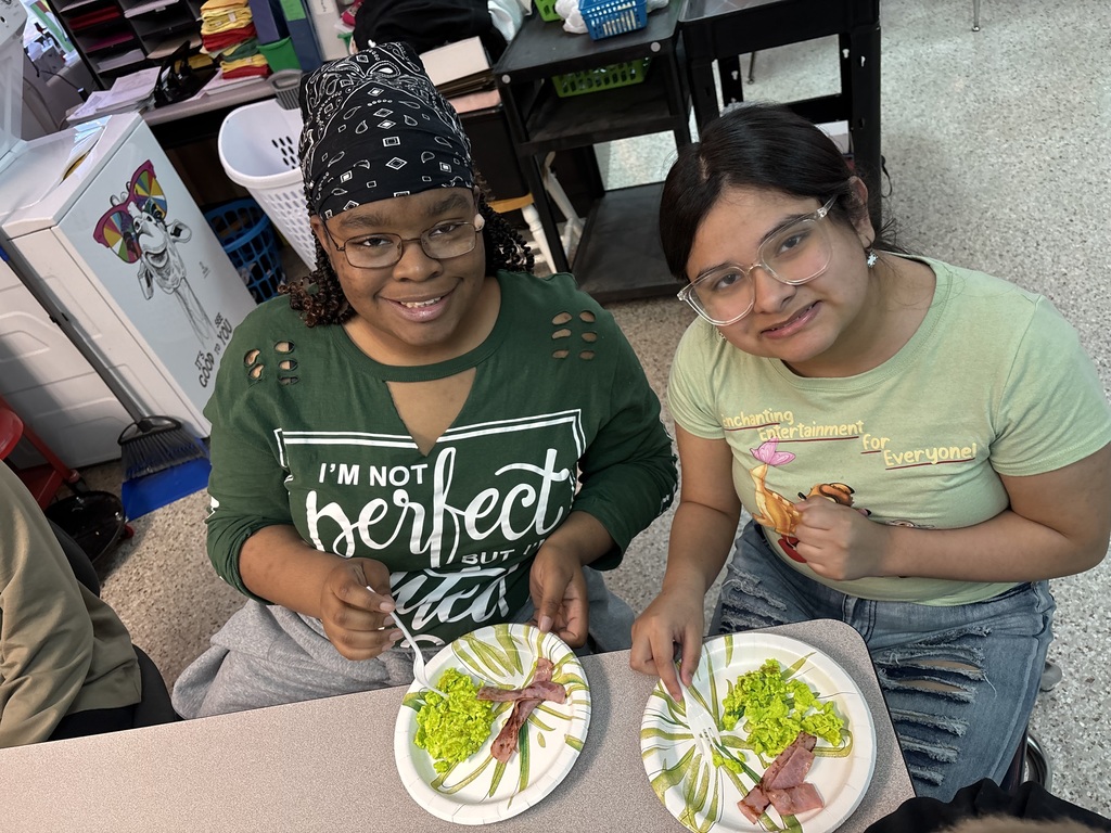 Students eating green eggs and ham