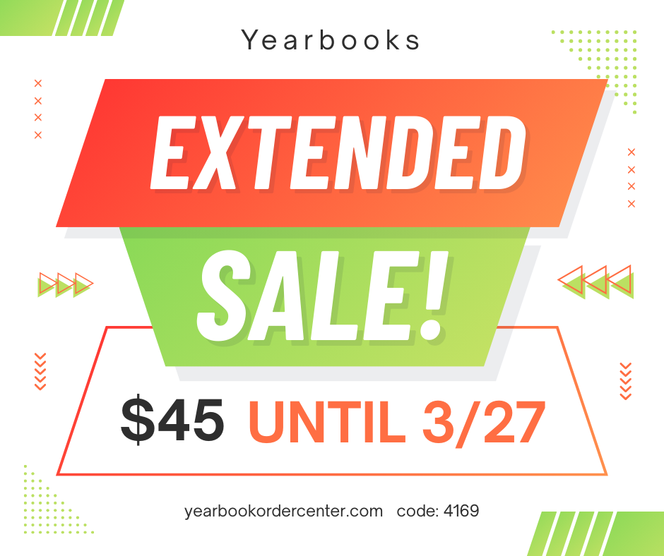 Yearbooks Extended Sale until 3/27 