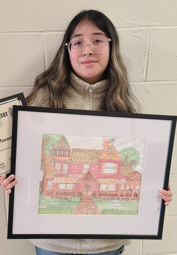 Marisela Fermin Tavarez and her art that was selected to represent HHMS