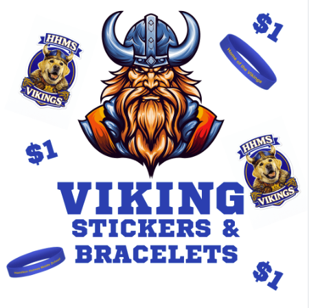 Viking Stickers and Bracelets $1 at lunches