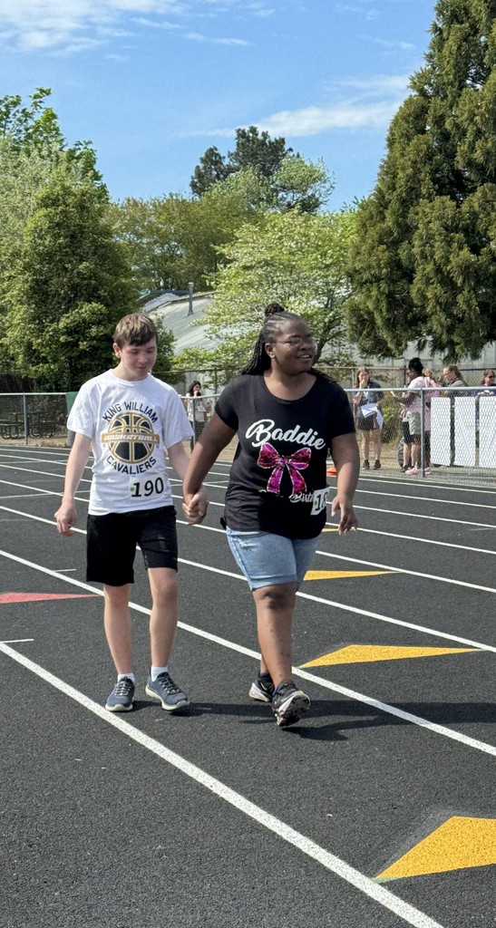 Student athletes Walking the track