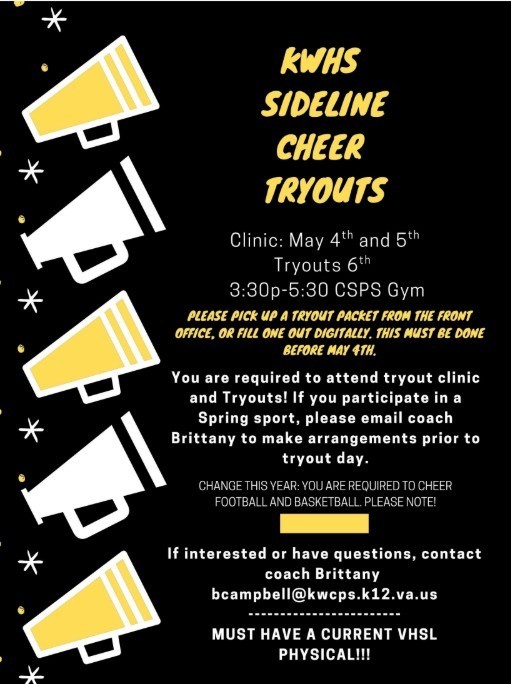 Cheer Tryout Flyer