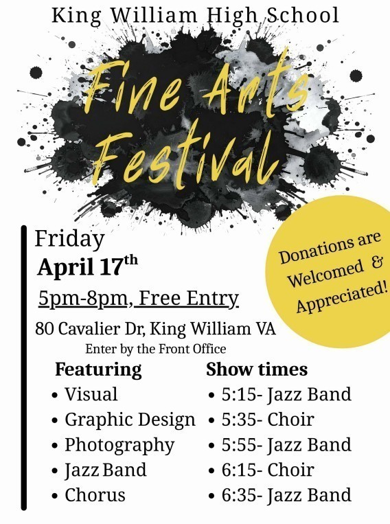 Fine Arts Festival flyer