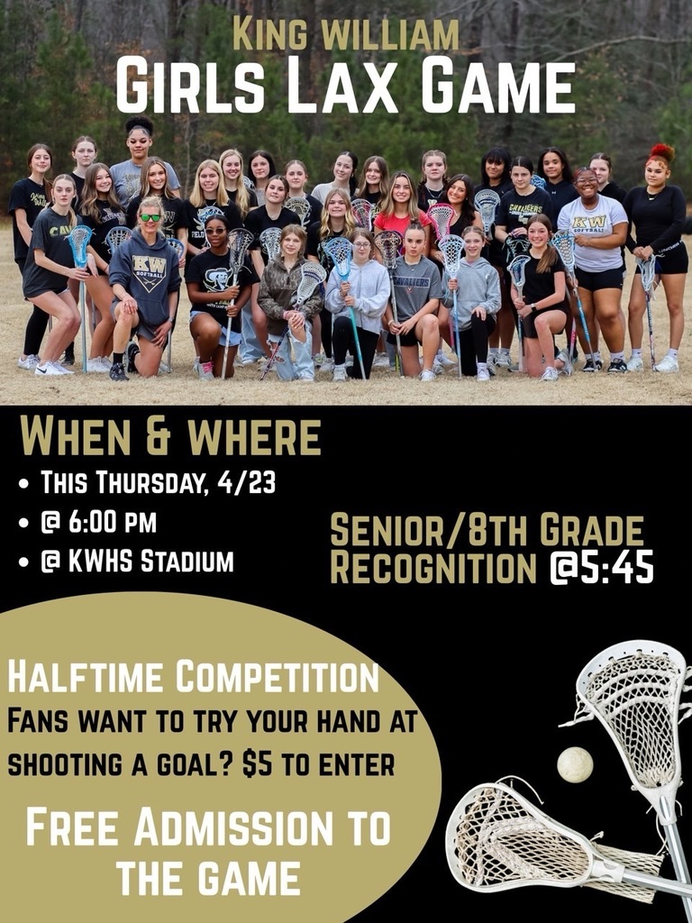 Girls Lacrosse game flyer